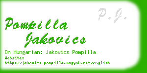 pompilla jakovics business card